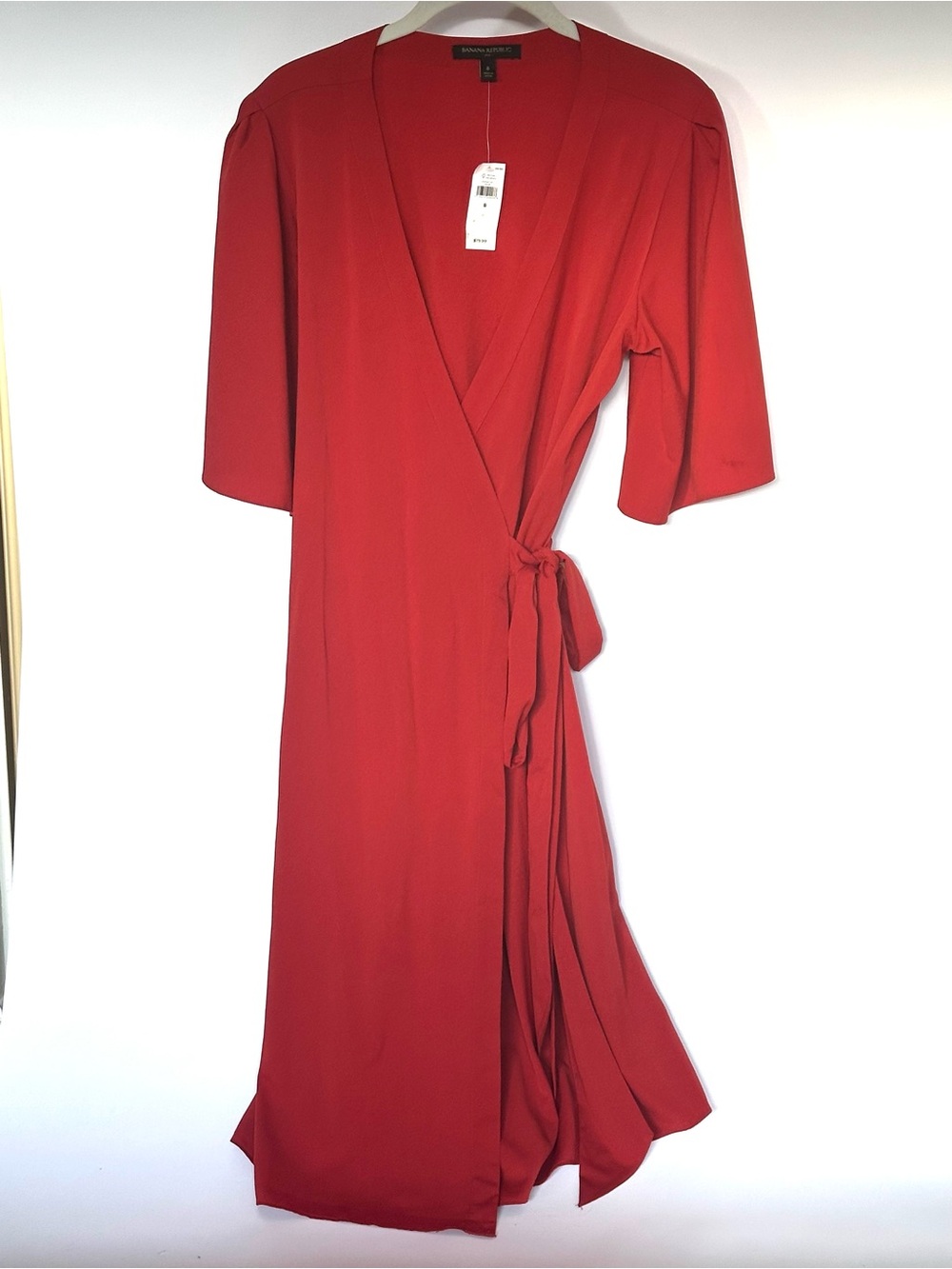 Banana Republic coral wrap dress